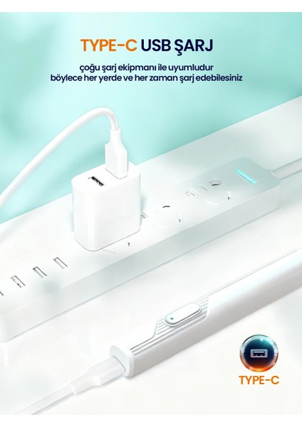 Wifi Kameralı Şarjlı Akıllı Kulak Temizleyici Görüntülü Kulak Temizleme Cihazı Silikon Başlıklı