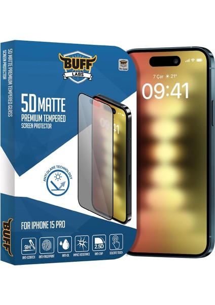 15 Pro ile Uyumlu 5d Mat Ekran, BF2290