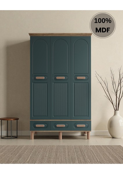 Perry 3 Kapaklı Mdf Çekmeceli Gardırop modelleri