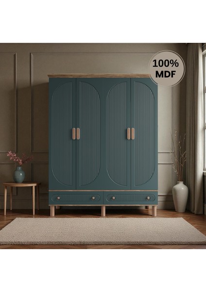 Sally 4 Kapaklı Çekmeceli Mdf Gardırop
