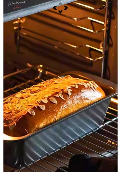 2li Kek Kalıbı Seti Baton Kek Kalıbı ve Basmalı Çırpı Set 2 Adet Dikdörtgen Kek-Ekmek Kalıbı