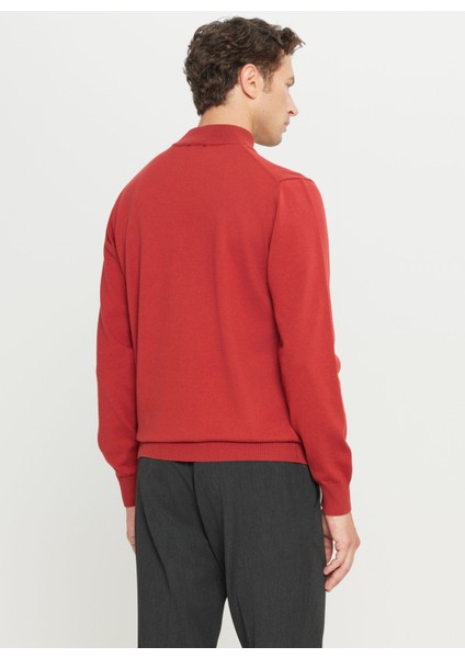 Yarım Balıkçı Yaka Standart Kiremit Erkek Kazak ACE043261438_KMT indirimleri