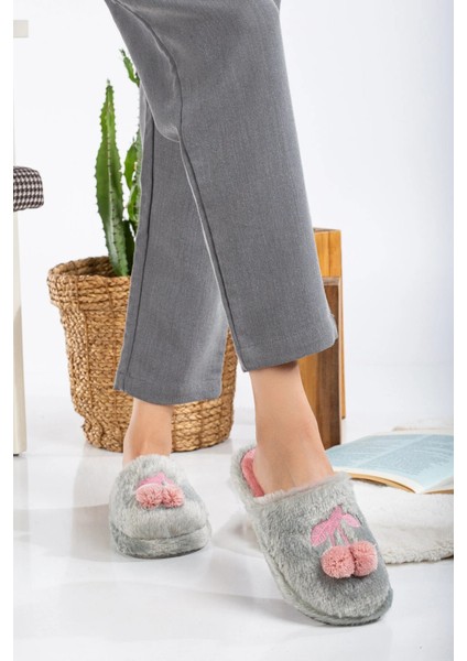 Kadın Ev Terliği Kirazlı Ev Terliği Kışlık Terlik Misafir Terliği Tüylü Terlik fiyatları