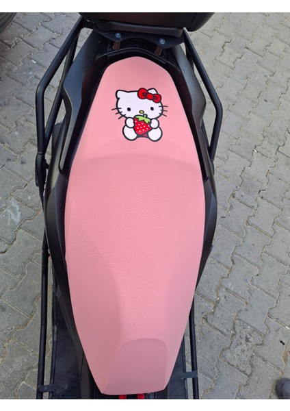 Hello Kıty Desenli Motosiklet Koltuk Kılıfı Yavruağzı Renkli modelleri