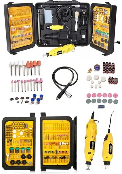 Alman 350 Parça Profesyonel 460 Watt Hobi Gravür Mini Kalıpçı Taşlama Makinesi fiyatları