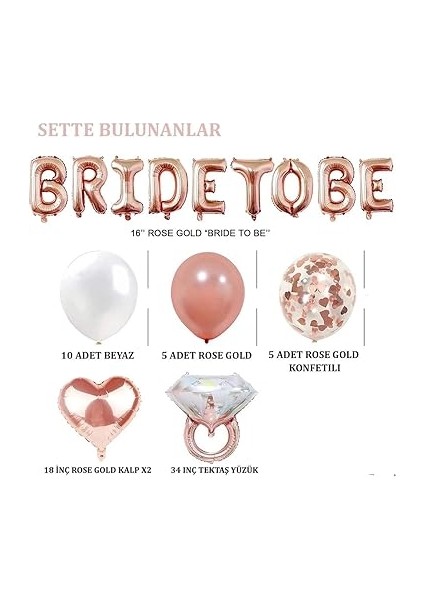 Gitti Bride To Be Bekarlığa Veda Parti Kutlama Seti 2 fiyatları