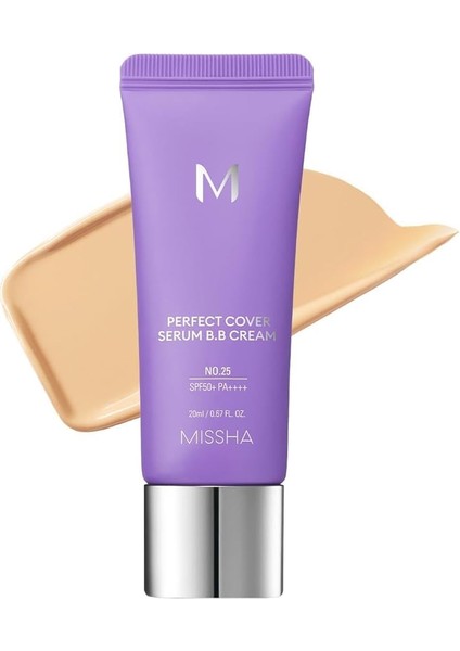 Yaşlanma Karşıtı Bakım ve Aydınlık Görünüm Sunan M Perfect Cover Serum Bb Cream SPF50+/PA++++ No:25