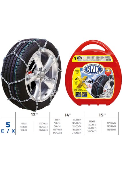 Techmrt Patinaj Zinciri Takmatik Çapraz 13-14-15 Jant Zincir Ebatlari Için Resime Bakiniz