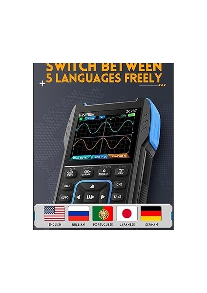 2C23T El Tipi Dijital Osiloskop Multimetre + Fonksiyon Sinyal Jeneratörü En Son 3'ü 1 Arada Çift Kanallı Osiloskop Sinyal Jeneratörü 10MHZ*2 50MS/S fırsatları