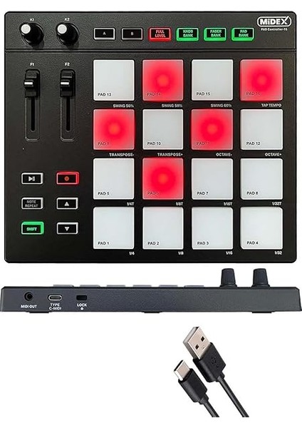 Ekipmanları Midi Live Paket-6 Ses Kartlı Mikser Midi Klavye Cx2 Mikrofon Kulaklık Pad Controller fırsatları