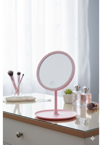 LED Işıklı Dokunmatik Masa Üstü Makyaj Aynası