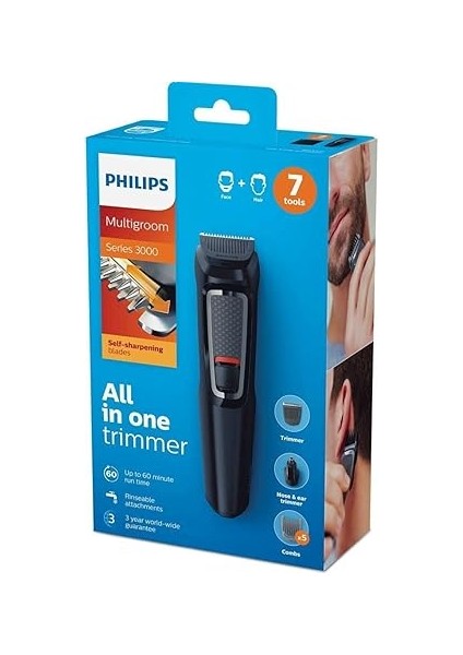 MG3720/15 Erkek Bakım Seti 7'si 1 Arada, Siyah indirimleri