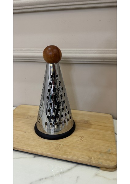 Paslanmaz Çelik Ahşap Topuzlu Huni Rende 22 cm