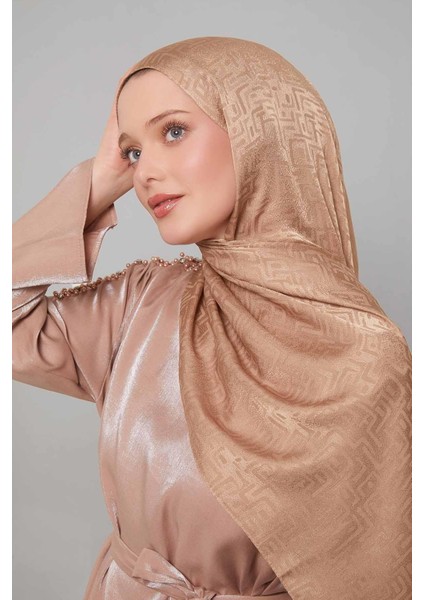 Cappuccino Kiril Desen Jakarlı Janjan Şal