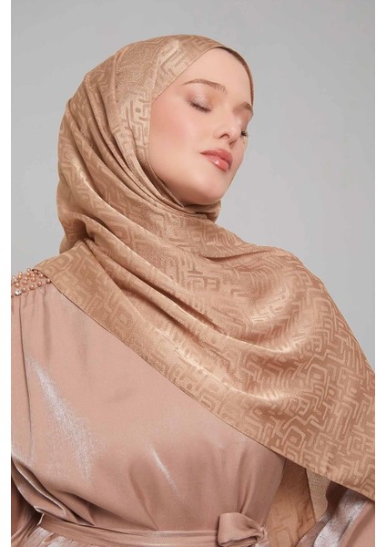 Cappuccino Kiril Desen Jakarlı Janjan Şal fiyatları