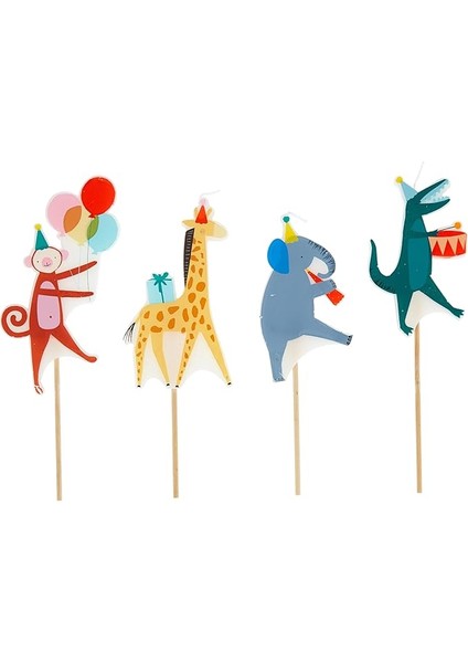 Meri - Animal Parade Candles - Hayvan Geçit Töreni Mumlar - 4'lü