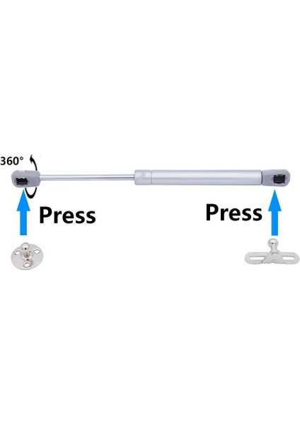 100N Gazlı Dolap Pistonu,dolap Kapağı Amortisörü (Gri) fiyatları
