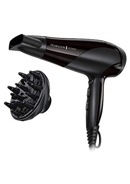 Remington Iyonik Saç Kurutma Makinesi, 2200 W, 3 Isıtma ve 2 Ayrı Fan Kademesi + Soğutma Kademesi, Difüzör Başlıklı, D3198 [amazon&apos;a Özel] fiyatları