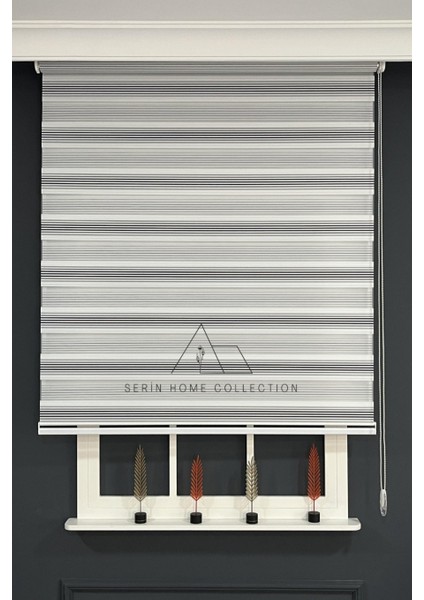Siyah Geçişli Dar Plise Zebra Stor Perde (Dayanıklı Alüminyum Kasa) fiyatları