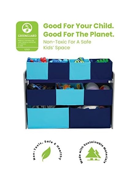 Children Çok Kutulu Oyuncak Düzenleyici - Depolama Kutuları - Sertifikalı, Gri/mavi Kutular fiyatları