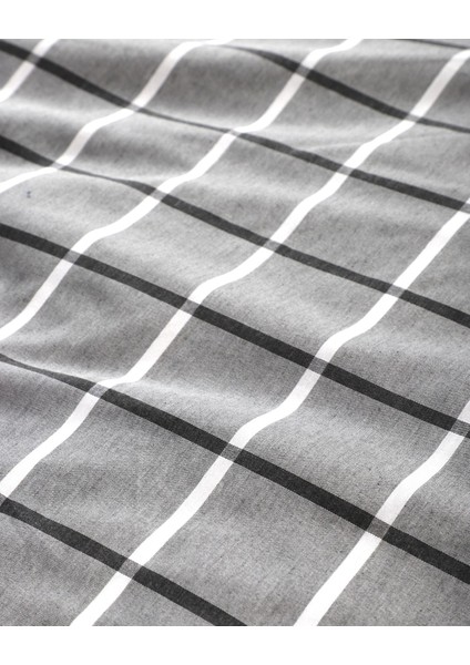 Kare Desenli Çift Kişilik Nevresim Seti 200X220 cm (Çarşafsız)