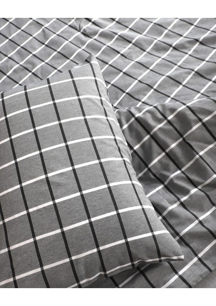 Kare Desenli Tek Kişilik Nevresim Seti 160X220 cm (Çarşafsız) fiyatları