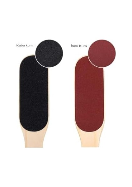 Ahşap Topuk Törpü - Çift Taraflı - Suya Dayanıklı - Ayak Törpüsü 24CM Büyük Boy modelleri