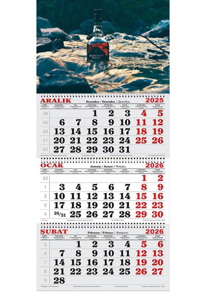 2026 Yılı Gemici Takvimi-Soğuk Içiniz/blenders Pride