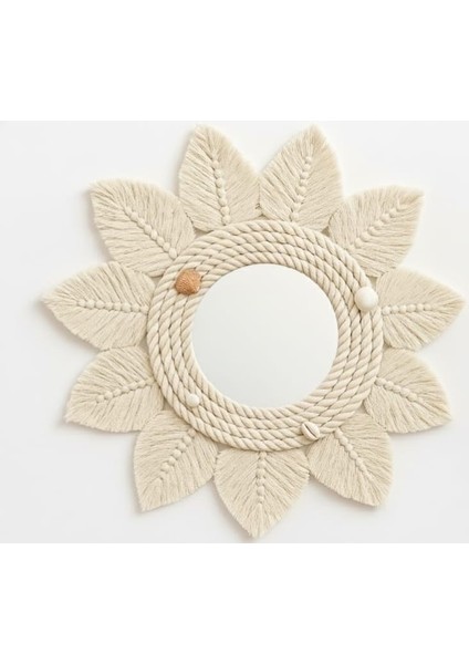 Pamuk Halat Ip Duvar Aynası 53 cm