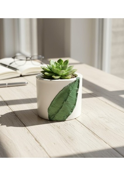 El Yapımı Rölyef Dokulu Seramik Vazo -Akrilik Boyalı Modern Salon Dekoru indirimleri