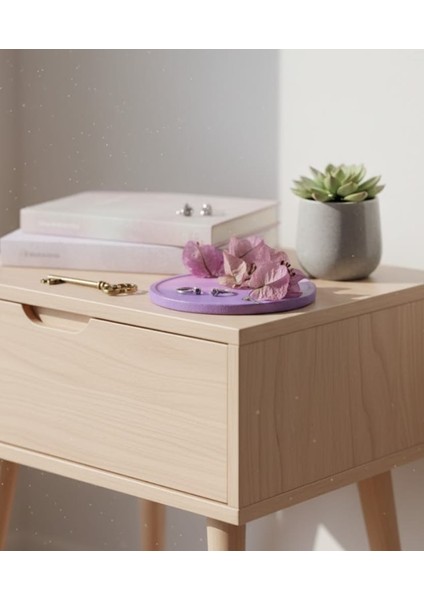 El Yapımı Mor Tonlarda Mini Dekoratif Tabak - Kurutulmuş Begonvil Çiçekli Duvar Dekoru/takı Tabağı modelleri