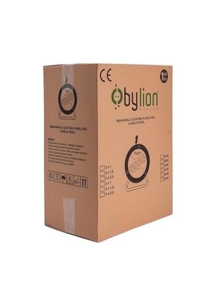 Metre Makaralı Uzatma Kablosu 3x2.5mm Ttr – 4 Prizli, IP20, Güç Göstergeli, Dayanıklı Dış Mekan ve Iç Mekan Kullanımı Için Seyyar Elektrik Kablosu Bylion fırsatları