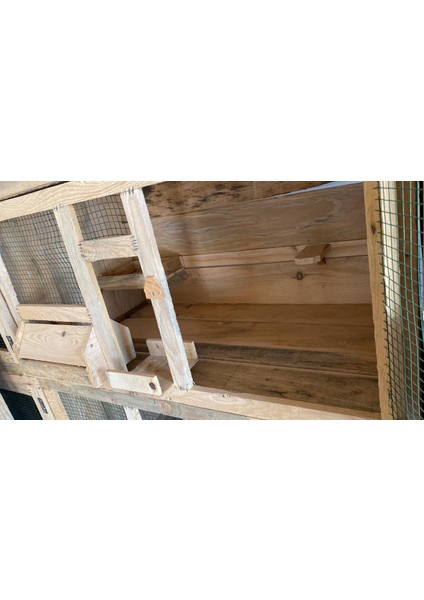 Karayiğit Ahşap Kuş Kafesi – Doğal Ahşap, Yemlikli, Tek Kapılı , Kanatlı Hayvan modelleri