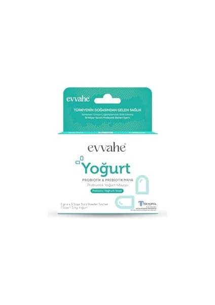 Evvahe Doğal Probiyotik, Yoğurt, Mayası, 2gr, X, 5, Şase fiyatları