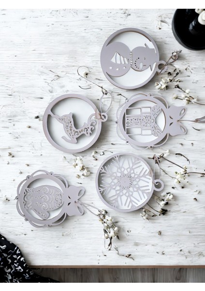 Ikizler 10'lu Şık Yılbaşı Çam Ağacı Süsleri