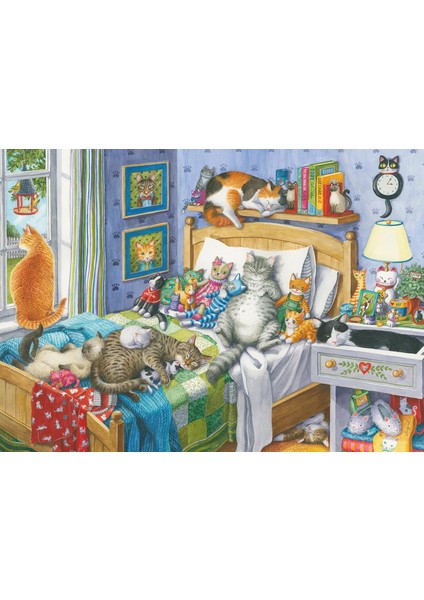 500P Puzzle Uyuyan Kediler