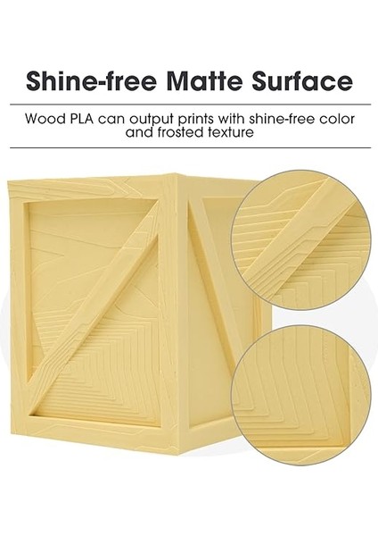 Ahşap Pla Filament, 3D Yazıcı Için 1.75MM, Boyutsal Doğruluk +/- 0.05MM, 1kg Makara (2.2 Lbs) 3D Baskı Malzemeleri (Ahşap Rengi) fırsatları