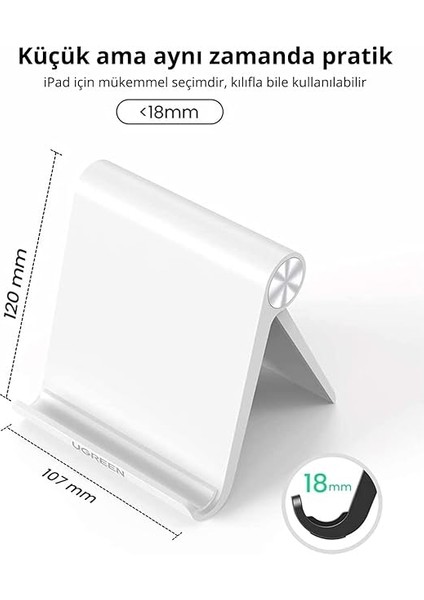 Katlanabilir Tablet Standı iPad ile Uyumlu Tablet Tutacağı iPad Pro 11/ Ipad/ipad Air/ipad Mini/ipad 10.2/ Galaxy Tab S9/ Redmi Pad/huawei Matepad/iphone/galaxy/redmi Vesaire. (Beyaz) fiyatları
