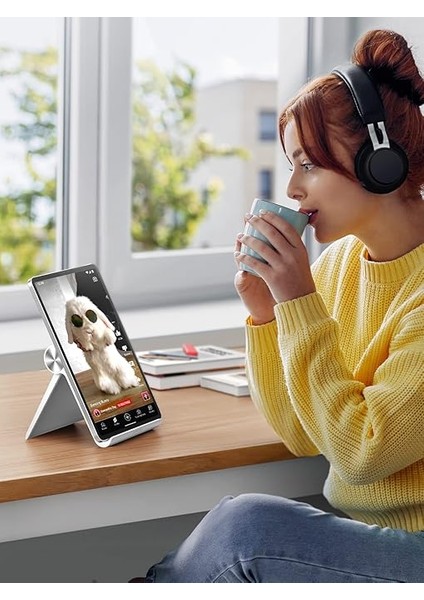 Katlanabilir Tablet Standı iPad ile Uyumlu Tablet Tutacağı iPad Pro 11/ Ipad/ipad Air/ipad Mini/ipad 10.2/ Galaxy Tab S9/ Redmi Pad/huawei Matepad/iphone/galaxy/redmi Vesaire. (Beyaz) fırsatları