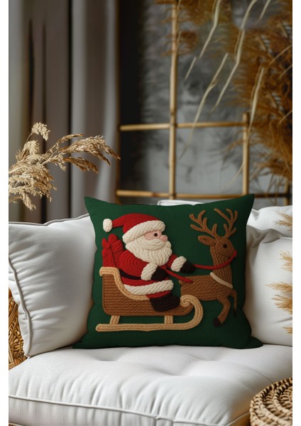 2’li Nakış Punch Yılbaşı Desenli, Çift Taraf Dijital Baskı, Yastık Kılıfı, Kırlent Kılıfı, Fermuarlı fiyatları