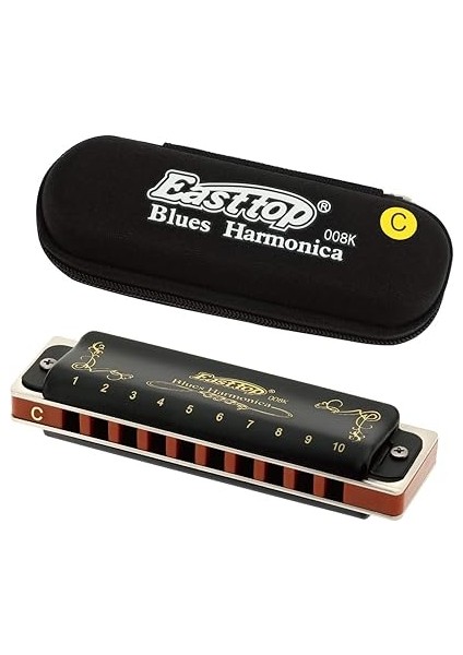 Top Diatonic Blues Harmonika C T008K 10 Delikli Harmonika Profesyonel Oyuncular, Yeni Başlayanlar, Öğrenciler, Yetişkinler, Çocuklar, Hediye Için indirimleri