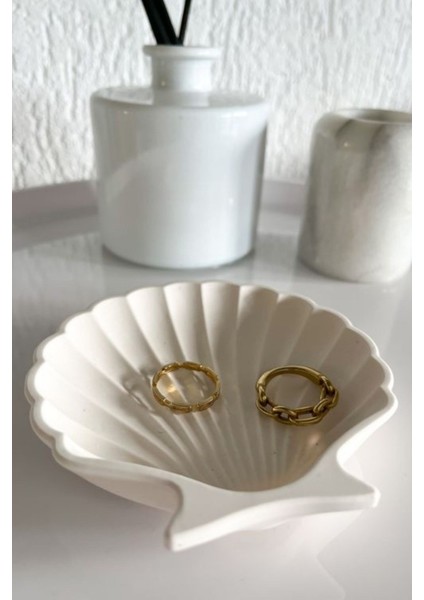 Deniz Kabuğu Mini Aksesuar Tabağı Dekoratif Beton fiyatları
