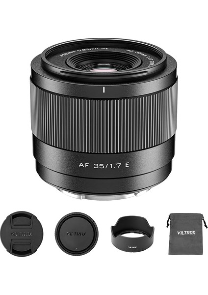 Af 35MM F1.7 Air E Lens Sony E Mount Için, F/1.7 Büyük Diyafram Aps-C Otomatik Odaklama Prime Lens Sony E-Mount Aynasız Kameralar ile Uyumlu ZV-E10 Iı EV10 A6700 A6600 A6400 A7C Ii A7RV A7III
