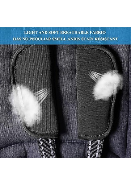 Adet Araç Kemer Pedi, Çocuklar Için Kemer Koruması, Araba Emniyet Kemeri, Omuz Yastığı, Bebek Arabası, Bebek Için Koruyucu - Siyah modelleri