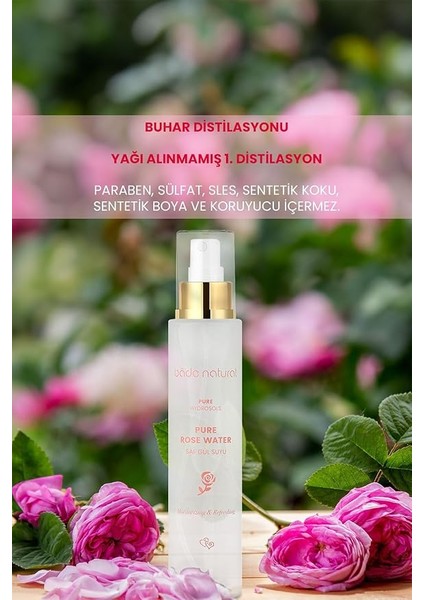 Natural Doğal Nemlendirici Tonik Gül Suyu 1 Paket (1 x 100 Ml) modelleri