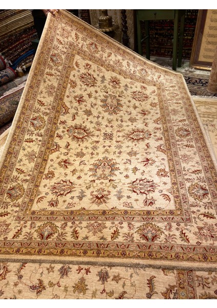 El Dokuma Afgan Uşağı Ziegler Halısı Birinci Sınıf Kalite Ebat 226X171