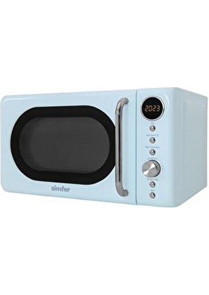 SK-4605 Retro Mavi Mikrodalga Fırın 20 lt Kapasite 700 W Dijital Kontrol Özellikli fiyatları