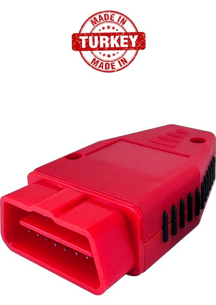 Obd2 Boş Kutu 16 Pin Obd2 Konnektörü Obd2 16 Pin Obd2 Adaptörü Obd2 J1962 Konnektörü Araç Teşhis Kablosu Erkek Fiş Adaptörü + Kırmızı