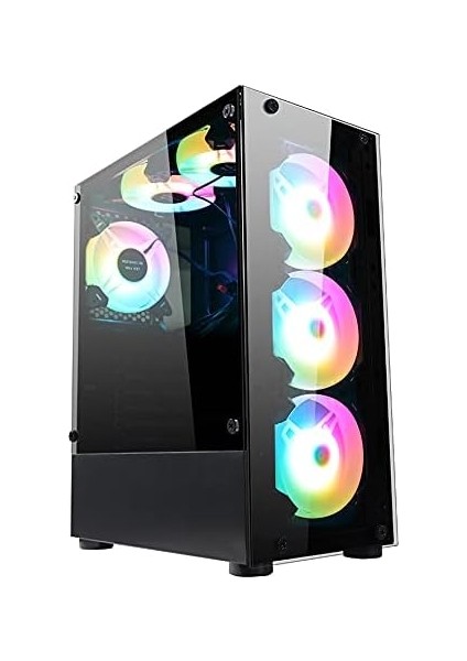 GF-8307 Glass 6X120MM Rainbow Fanlı Oyuncu Kasası modelleri