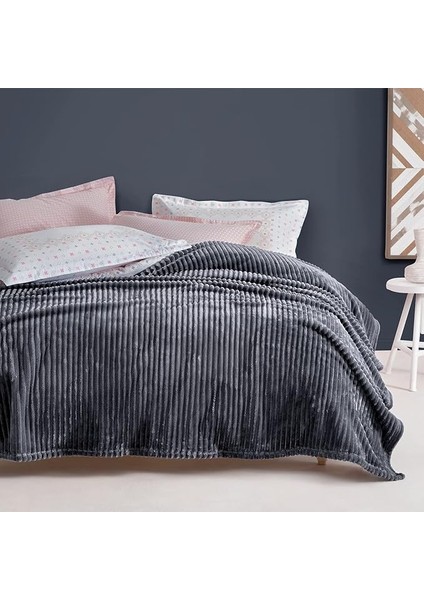 Bedding Tek Kişilik Holly Wellsoft Battaniye - Antrasit